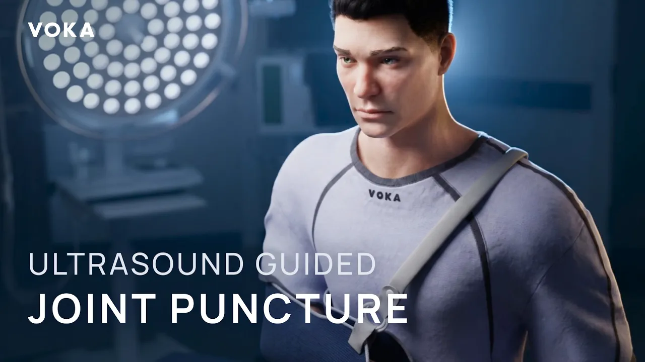 VOKA ultrasound-guided joint puncture animation
