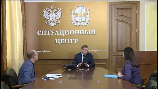 Губернатор Омской области дал большое интервью по ситуации с распространением коронавирусной инфекции