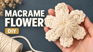 Cute Macrame Flower Tutorial | NEW DESIGN