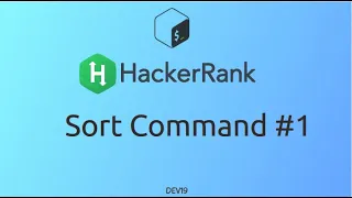 Sort Command HackerRank Linux Shell