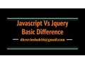 Difference Between Javascript and Jquery