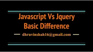 Difference Between Javascript and Jquery