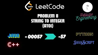 LeetCode Problem 8 String to Integer atoi Python Java C JavaScript