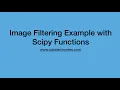 Image filtering example with Scipy functions