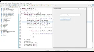 JButton example in Java Swing Lecture 71 Learn Programming
