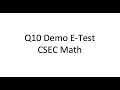 Venn Diagrams Union Intersection Complement Demo E-Test CXC CSEC Math sets Question 10
