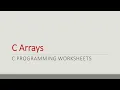 Chapter 7 C Arrays