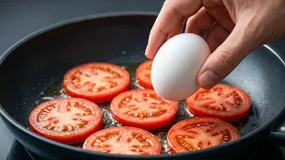 1 Tomato with 3 eggs! Quick breakfast in 5 minutes!
