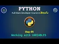 Day05 Learn Python Programming in Telugu Full Python Course Step by Step 2025