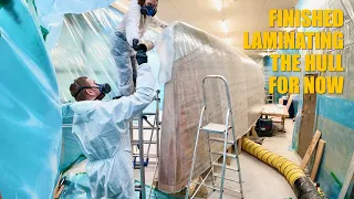 It’s Done! Exterior Fiberglass Complete On Our RAN 50 – Ep. 380 RAN Sailing