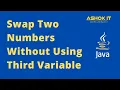 Java Program Swap two numbers without using third variable