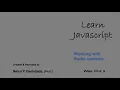 Learn Javascript Working with Radio Controls - Swap selection