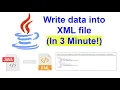 Write Data into XML file in Java In 3 Minute