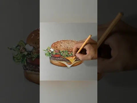 Make a burger with unconventional ingredients #drawing