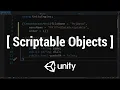 UNITY Les SCRIPTABLE OBJECTS et le stockage de donnees