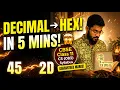 Decimal to Hexadecimal Conversion Made EASY Part 4 Chapter 2 Class 11 CS 083