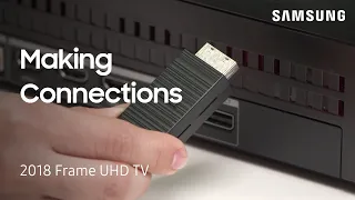 Connect the One Invisible Cable and One Connect Box to Your 2018 Frame U or Q9FN TV Samsung US