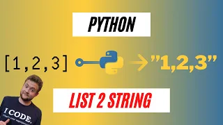How To Convert A List To A Sting In Python