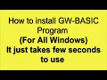 How to install and run GW-BASIC Online free classes computer gw basic