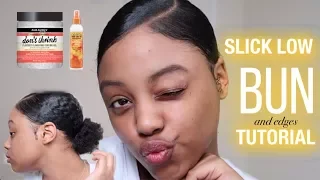 easy slick bun on short natural hair tutorial vintynellie