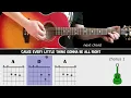 THREE LITTLE BIRDS - Bob Marley - Guitar lesson - Acoustic guitar (with chords & lyrics)