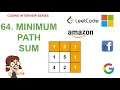 Minimum Path Sum Leetcode 64 Amazon Google Facebook interview question