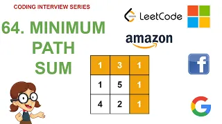 Minimum Path Sum Leetcode 64 Amazon Google Facebook interview question