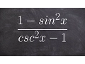 How to use pythagorean identities to simplify trig identities