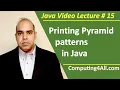 Java Lecture 15 Printing a pyramid pattern in Java