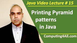 Java Lecture 15 Printing a pyramid pattern in Java