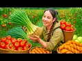 Download Lagu How to make twisted donuts, harvest green onions and tomatoes, bring them to the market to sell