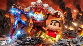 Shinchan and IronMan Taken Ravenge For Franklin Death inGTA 5 in Telugu