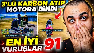 HAVADA 3'LÜ KARBON ATIP MOTORA GERİ BİNDİ! %0.001 İHTİMAL 😱 EN İYİ VURUŞLAR #91 - PUBG Mobile