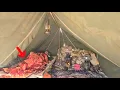 Lagu Mother Abandoned by Son and Daughter-in-Law Lives in a Tent with a Simple Bed”