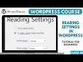 How to Find Edit Reading Settings in WordPress WordPress Reading Settings Tutorial for Beginners