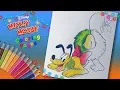 Christmas Coloring Pages with Disney Pluto the Pup and Draw
