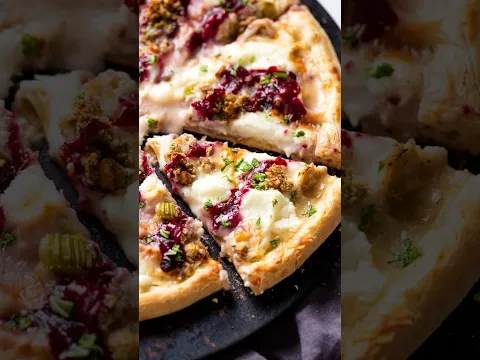 Thanksgiving Leftover Pizza #pizza #recipe #thanksgiving #dinner