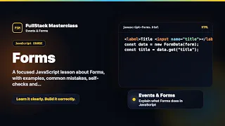 Forms Explained FullStack Masterclass JavaScript Course
