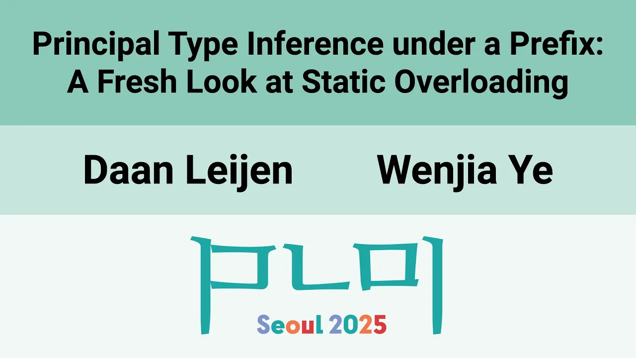 [PLDI'25] Principal Type Inference under a Prefix: A Fresh Look at Static Overloading