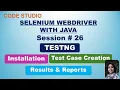 Selenium Webdriver with Java in Hindi - TestNG Installation Create TestCase Test Results Reports