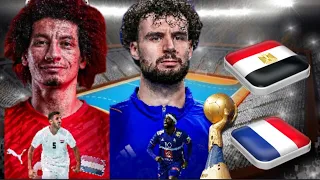 مباراة منتخب مصر وفرنسا في الدور ربع النهائي من كأس العالم لكرة اليد 2025 