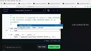 4 A very Big sum in python