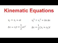 The Kinematic Equations Physics