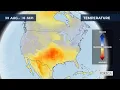 Monthly temperature forecast for the USA 2026