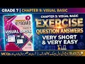 Class 7 Computer Science Chapter 9 Visual Basic Full Solutions MCQs Short Q A Exam