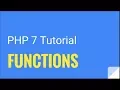 PHP 7 How to create a function and use it Tutorial Nr 18