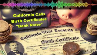 e1 - Finally Proof My Birth Certificate Is a Bank Note says CA Vital Records