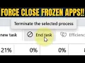 How to Force Close Frozen Apps on Windows 11 Task Manager Fix