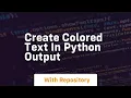 Create colored text in python output