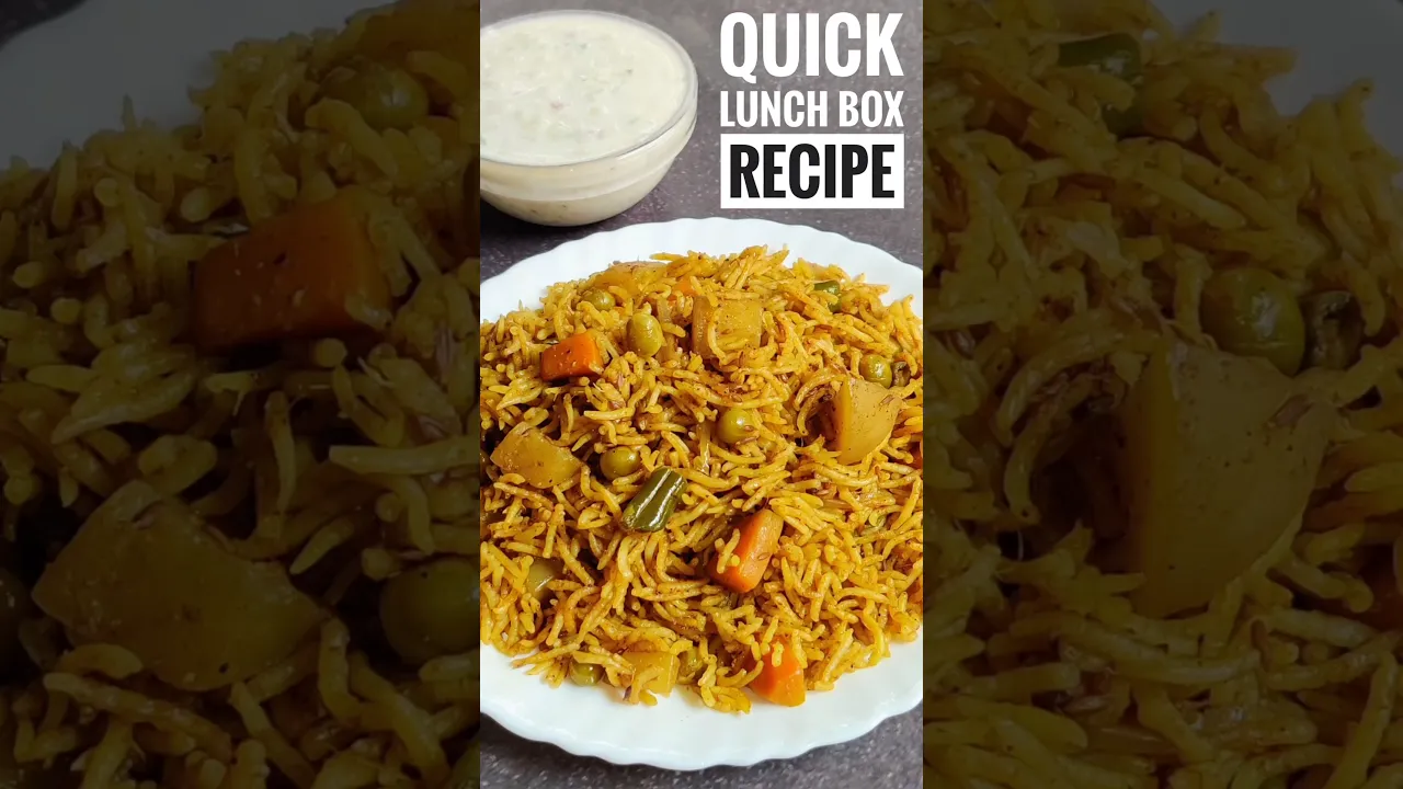 Veg Pulao Recipe   Masala Rice   Veg Masala Pulao in cooker #shorts #lunchboxrecipe #lunchboxidea